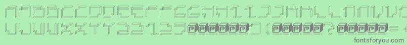 PapercubePaper Font – Gray Fonts on Green Background