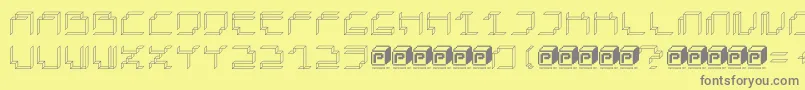 フォントPapercubePaper – 黄色の背景に灰色の文字