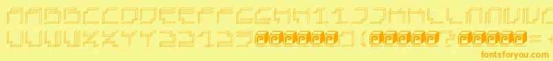 Fonte PapercubePaper – fontes laranjas em um fundo amarelo