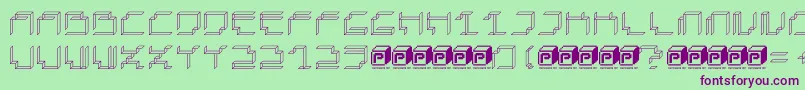 PapercubePaper Font – Purple Fonts on Green Background