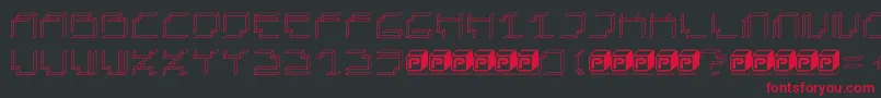 Шрифт PapercubePaper – красные шрифты на чёрном фоне