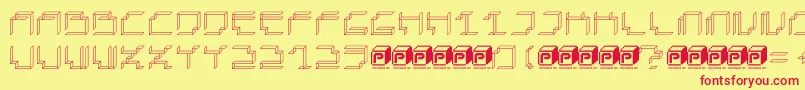 PapercubePaper Font – Red Fonts on Yellow Background