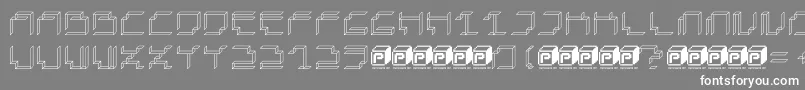 PapercubePaper Font – White Fonts on Gray Background