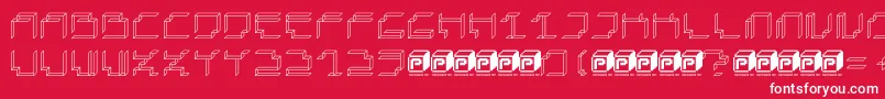 PapercubePaper Font – White Fonts on Red Background
