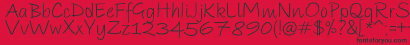 ParoleScriptDemo Font – Black Fonts on Red Background