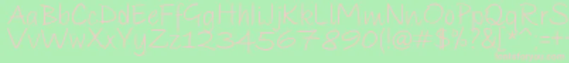 ParoleScriptDemo Font – Pink Fonts on Green Background