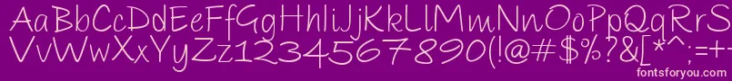 ParoleScriptDemo Font – Pink Fonts on Purple Background