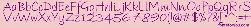 ParoleScriptDemo Font – Purple Fonts on Pink Background