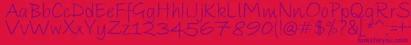 ParoleScriptDemo Font – Purple Fonts on Red Background