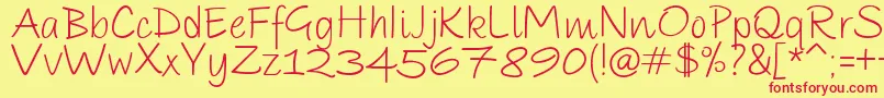 ParoleScriptDemo Font – Red Fonts on Yellow Background