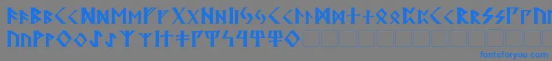 Kehdrai Font – Blue Fonts on Gray Background