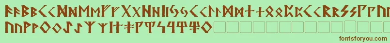 Шрифт Kehdrai – коричневые шрифты на зелёном фоне