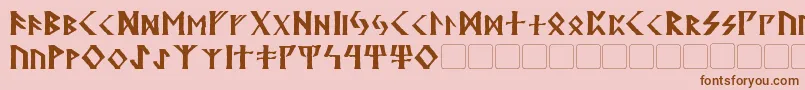 フォントKehdrai – ピンクの背景に茶色のフォント