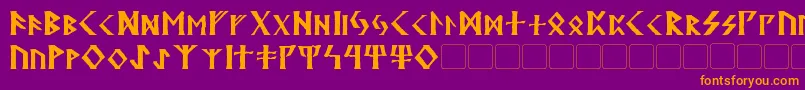 Kehdrai Font – Orange Fonts on Purple Background