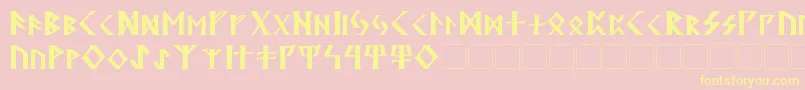 Kehdrai Font – Yellow Fonts on Pink Background