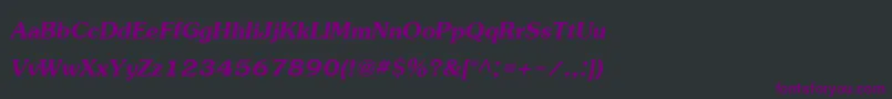 JasmineupcBoldItalic Font – Purple Fonts on Black Background