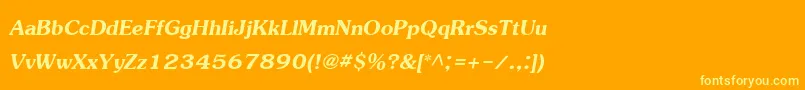 fuente JasmineupcBoldItalic – Fuentes Amarillas Sobre Fondo Naranja