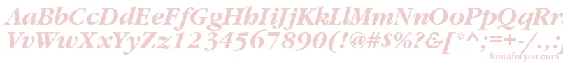 GaramondtttBolditalic-fontti – vaaleanpunaiset fontit valkoisella taustalla