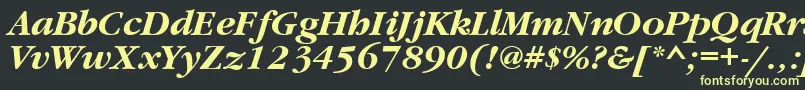 GaramondtttBolditalic-Schriftart – Gelbe Schriften auf schwarzem Hintergrund