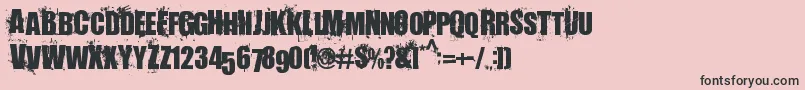 LivingHell Font – Black Fonts on Pink Background