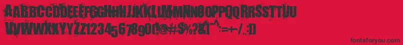 LivingHell Font – Black Fonts on Red Background