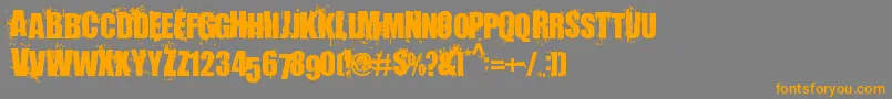 Шрифт LivingHell – оранжевые шрифты на сером фоне
