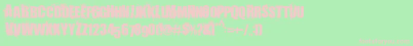 LivingHell Font – Pink Fonts on Green Background