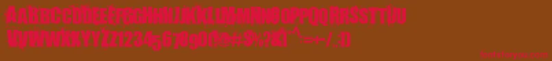 LivingHell Font – Red Fonts on Brown Background