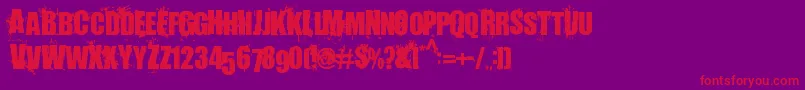 Police LivingHell – polices rouges sur fond violet