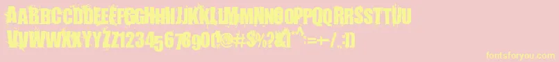LivingHell Font – Yellow Fonts on Pink Background