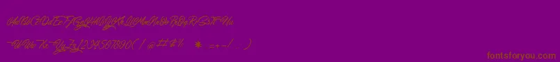WalkingInSunlight-fontti – ruskeat fontit violetilla taustalla