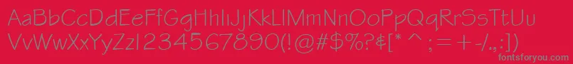 StylusItcTt Font – Gray Fonts on Red Background