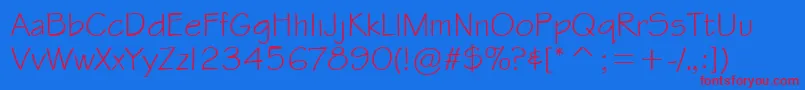 StylusItcTt Font – Red Fonts on Blue Background