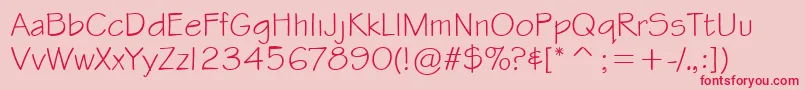 StylusItcTt Font – Red Fonts on Pink Background