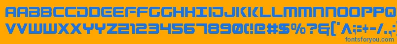 Шрифт GunshipCondensed – синие шрифты на оранжевом фоне