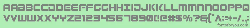 GunshipCondensed Font – Gray Fonts on Green Background