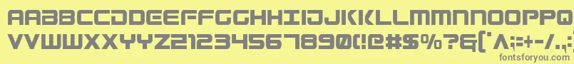 GunshipCondensed Font – Gray Fonts on Yellow Background