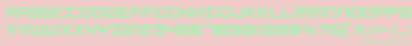 GunshipCondensed-Schriftart – Grüne Schriften auf rosa Hintergrund