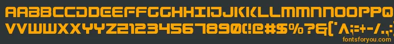GunshipCondensed Font – Orange Fonts on Black Background
