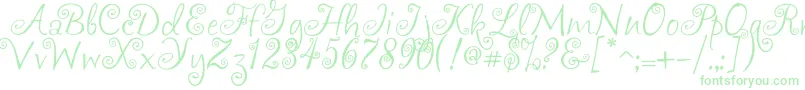 Czcionka Akafrivolity – zielone czcionki