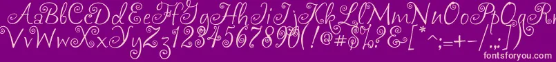 Akafrivolity Font – Pink Fonts on Purple Background