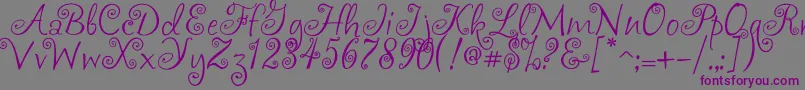 Akafrivolity Font – Purple Fonts on Gray Background