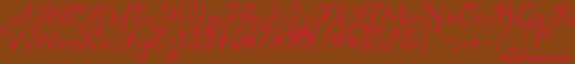 Akafrivolity Font – Red Fonts on Brown Background