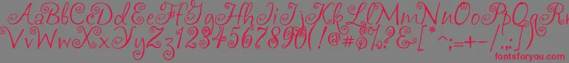 Akafrivolity Font – Red Fonts on Gray Background