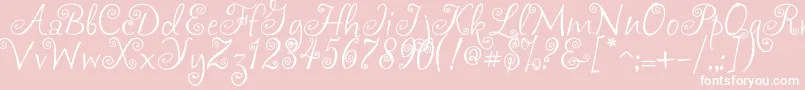 Akafrivolity Font – White Fonts on Pink Background