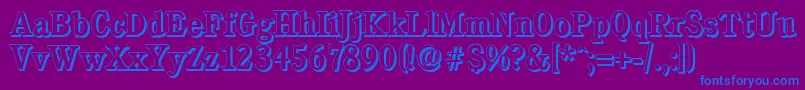 CalgaryshadowMediumRegular Font – Blue Fonts on Purple Background