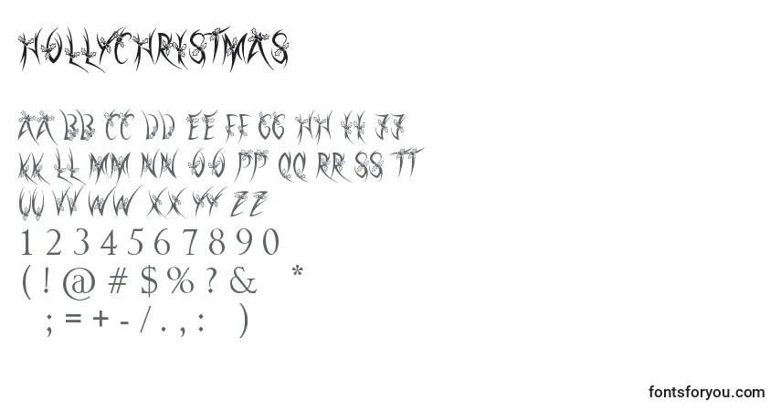 HollyChristmas Font – alphabet, numbers, special characters
