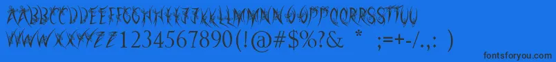HollyChristmas Font – Black Fonts on Blue Background