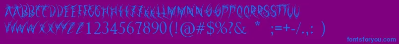 Шрифт HollyChristmas – синие шрифты на фиолетовом фоне