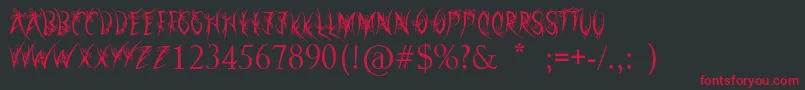HollyChristmas Font – Red Fonts on Black Background